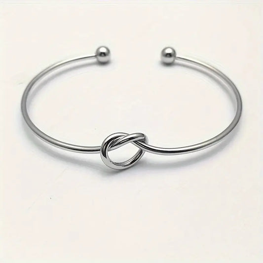 Vintage Simple Knot Design Open Cuff Bracelet