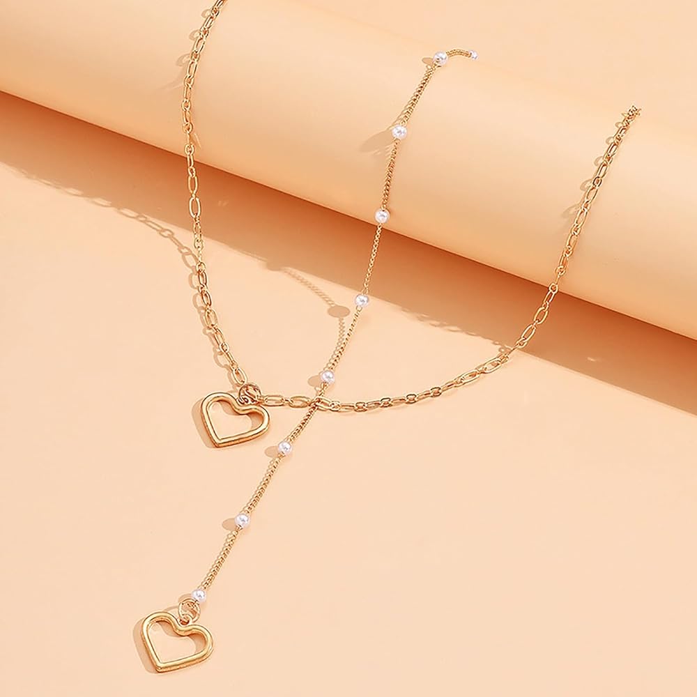 Elegant Heart-Accent Backdrop Chain
Necklace