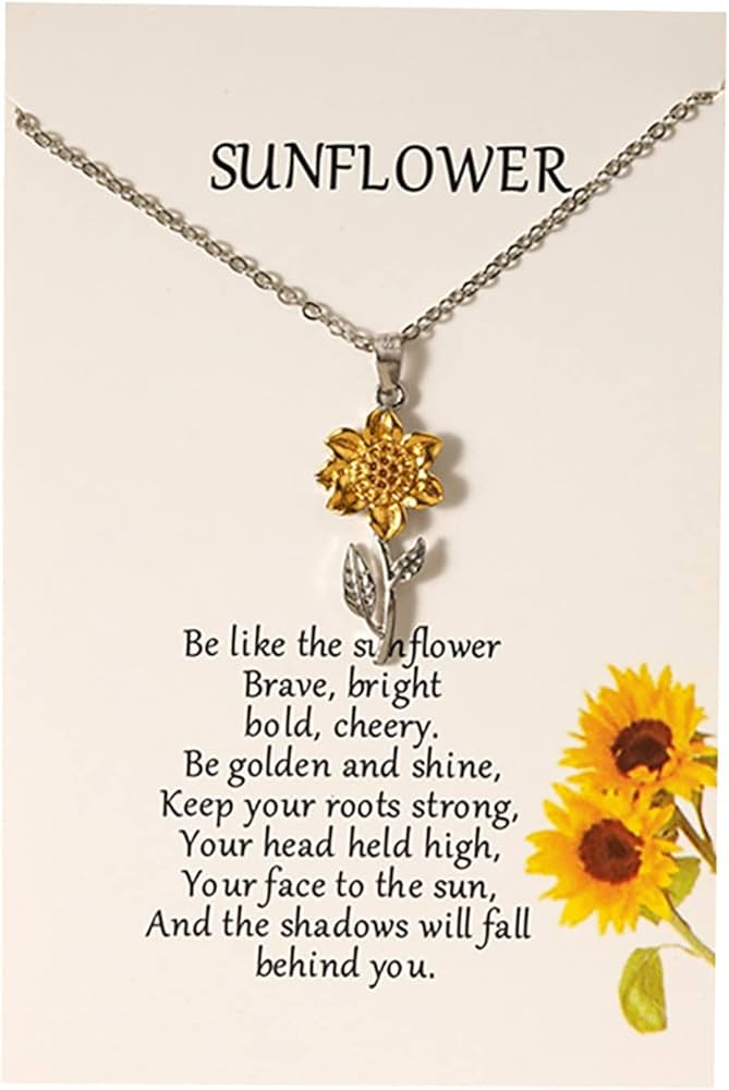 Sunflower pendant necklace