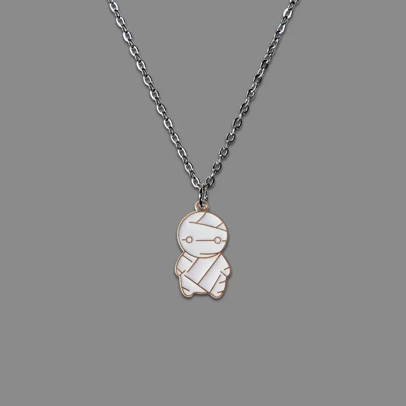 Minimalist Mummy Pendant Necklace