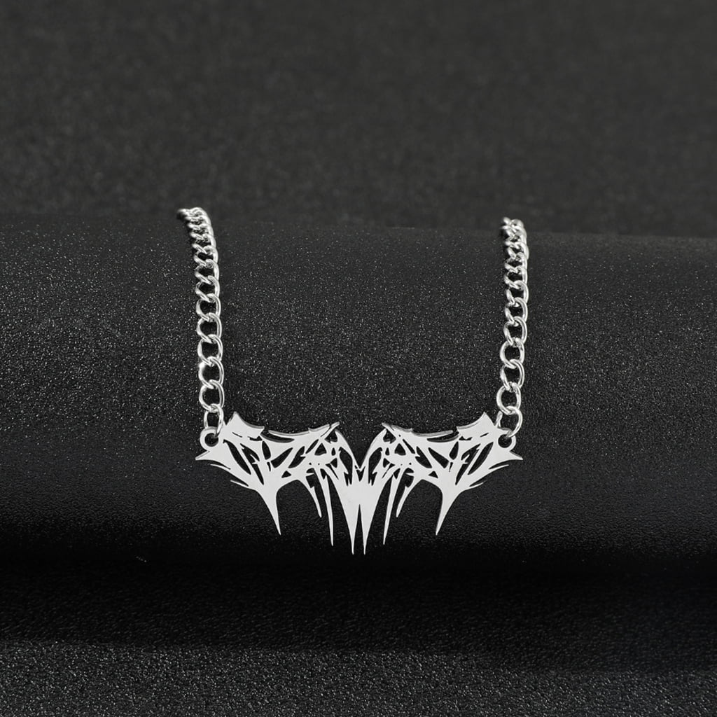 Silver Bat Necklace