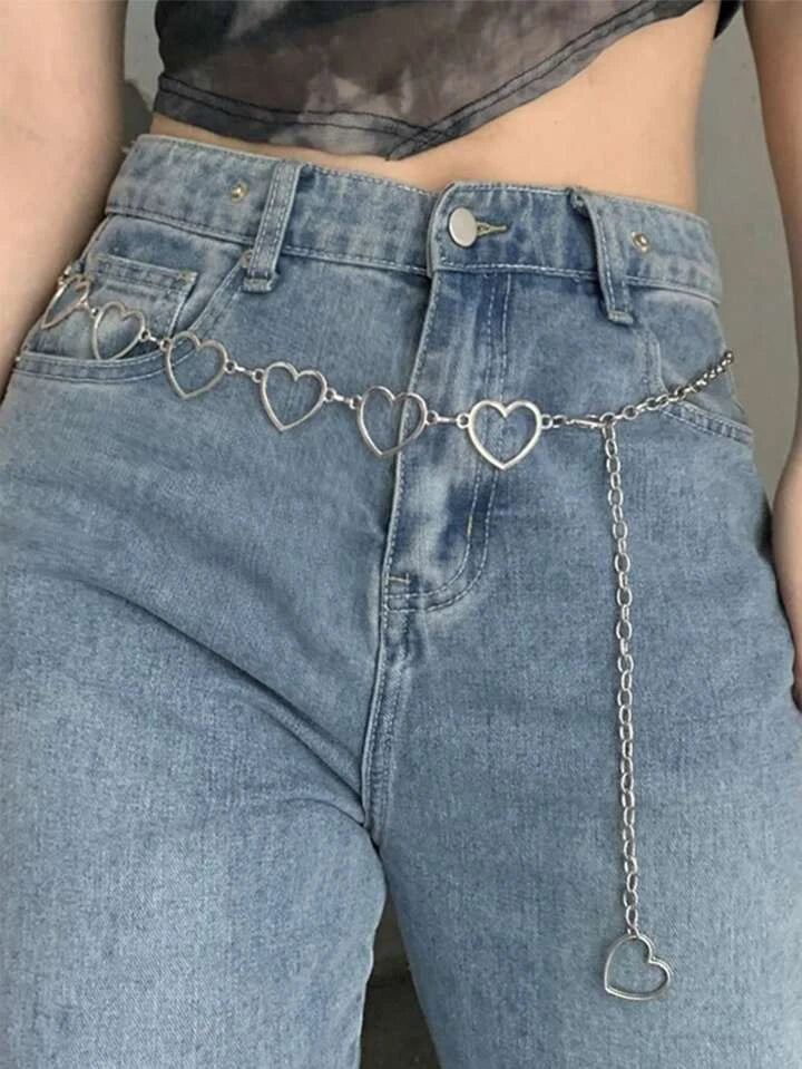 Romantic Heart-Link Waist Chain