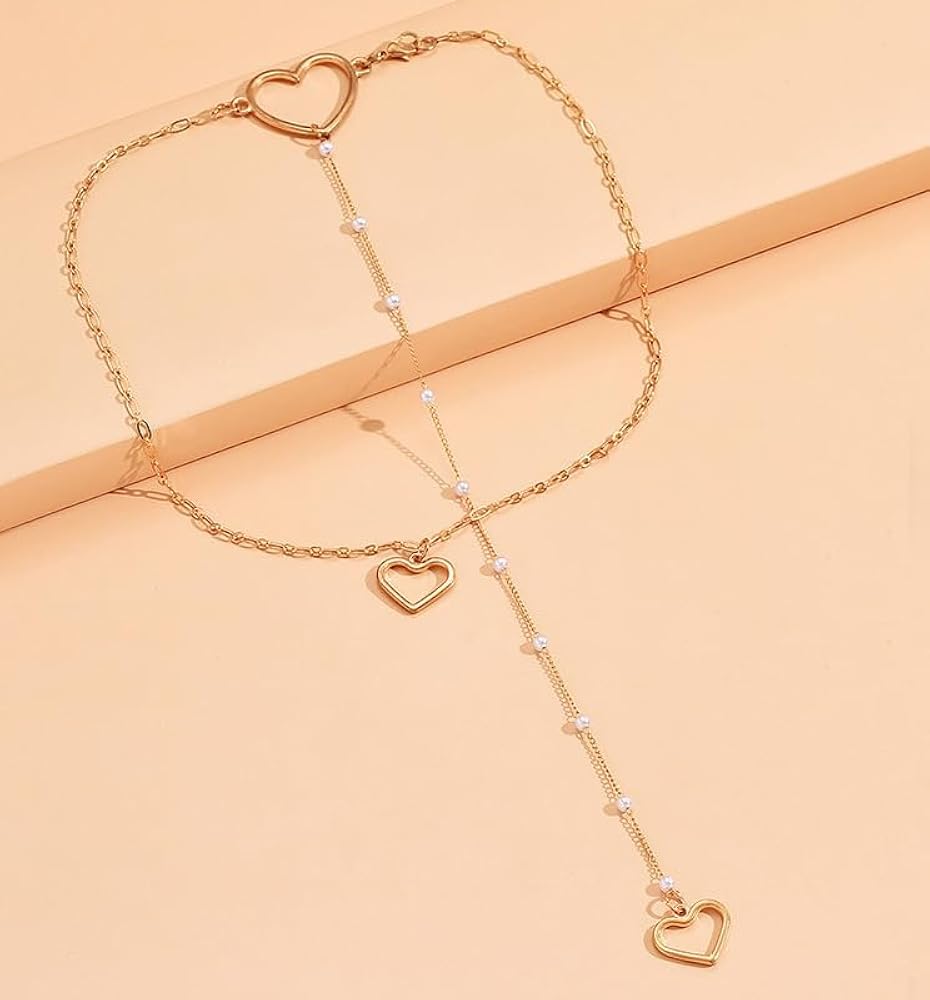 Elegant Heart-Accent Backdrop Chain
Necklace