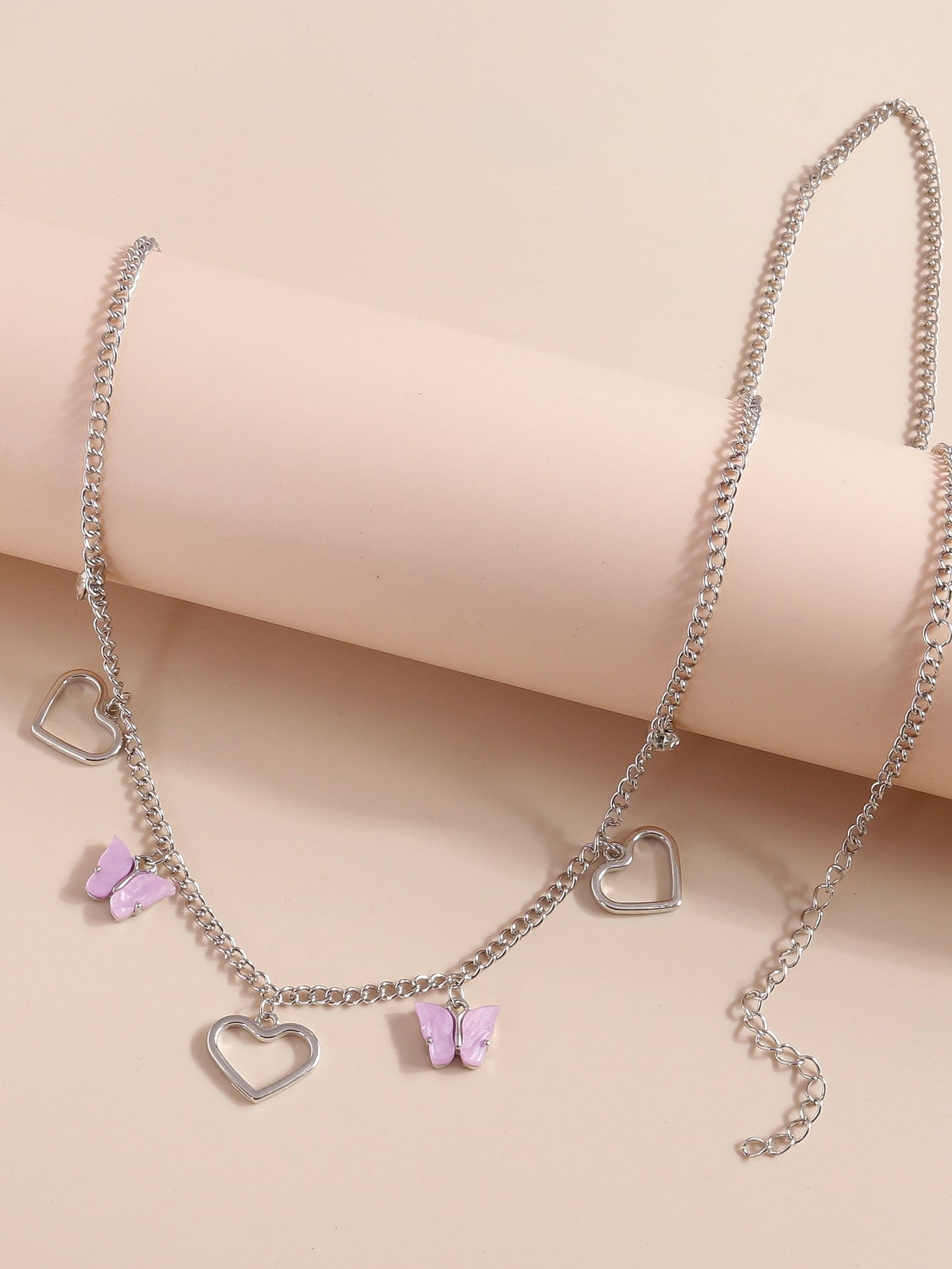 Trendy Butterfly and Heart Waist Chain