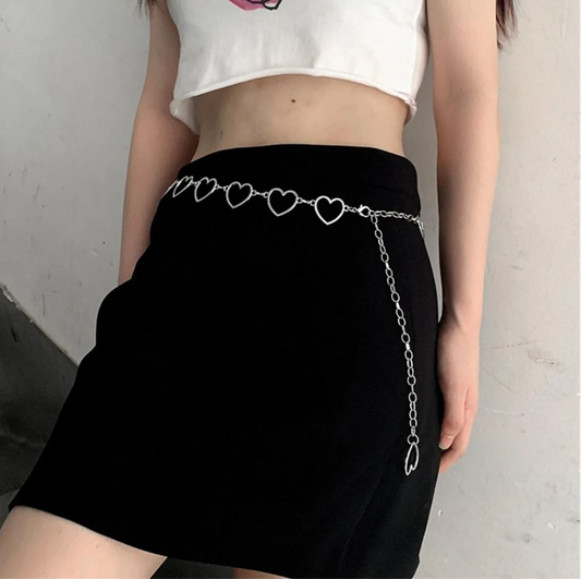 Romantic Heart-Link Waist Chain