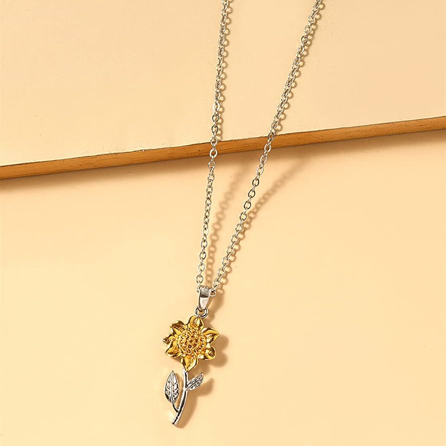 Sunflower pendant necklace