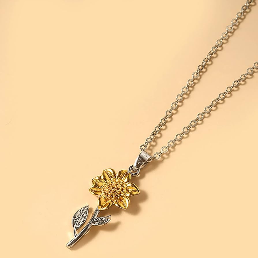 Sunflower pendant necklace