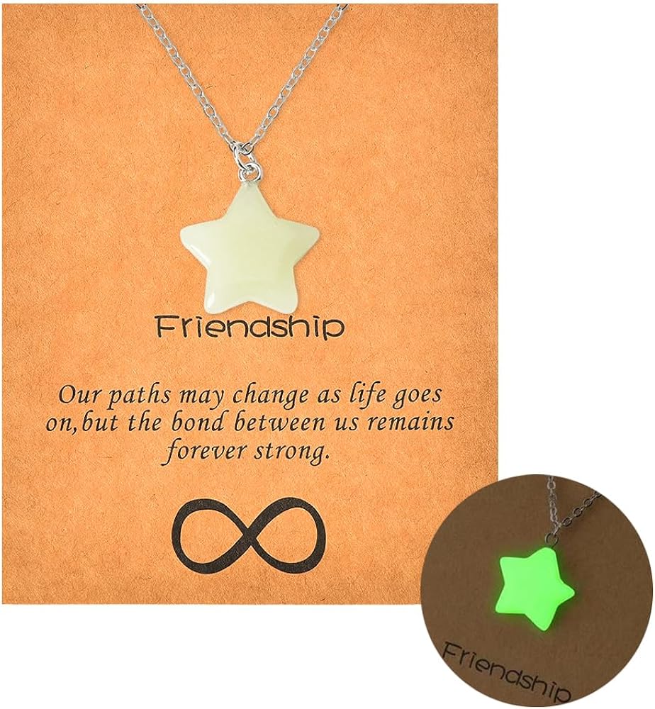 Glow In The Dark Star Charm Pendant Necklace