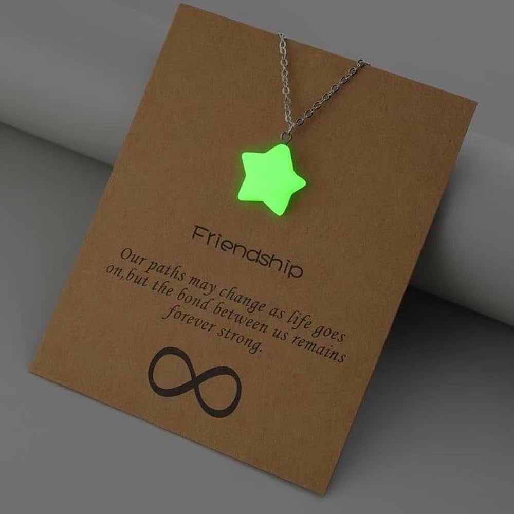 Glow In The Dark Star Charm Pendant Necklace