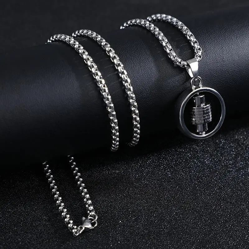 Rotating Cross Prayer Necklace