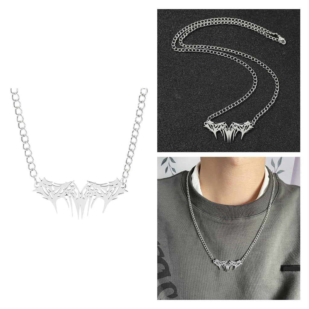 Silver Bat Necklace